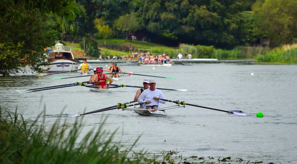 Ramer sur la rivière Ouse à St Neots par une journée ensoleillée . — Photo