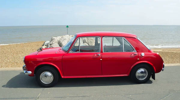 Felixstowe Sufffolk Inglaterra Mayo 2017 Classic Red Austin 1100 Motor — Foto de Stock