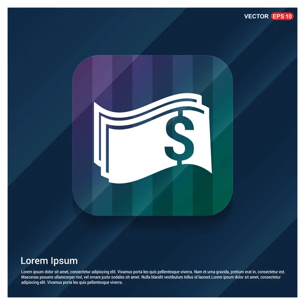 Dólar factura icono — Vector de stock