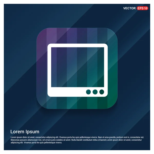 Tv lapos ikonra — Stock Vector