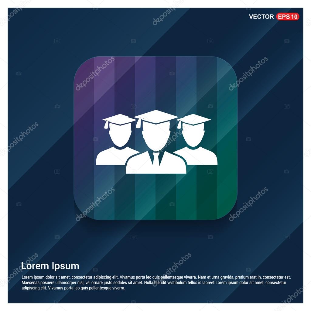 Graduate Students Icon. Group of people icon. vector illustration