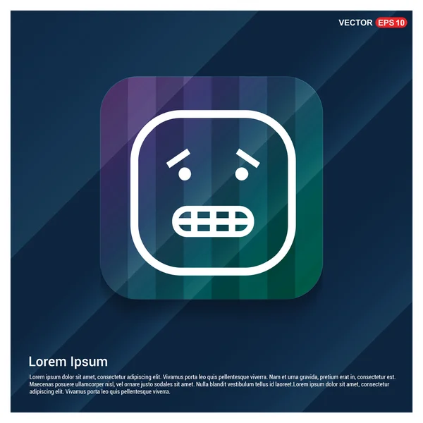 Cara icono emoticono — Vector de stock