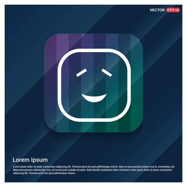 Faccina emoticon icona . — Vettoriale Stock