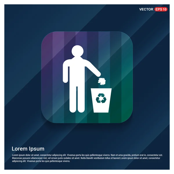 Recycling, vuilnis pictogram — Stockvector