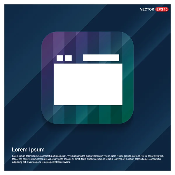Icône de l'interface de fenêtre App — Image vectorielle