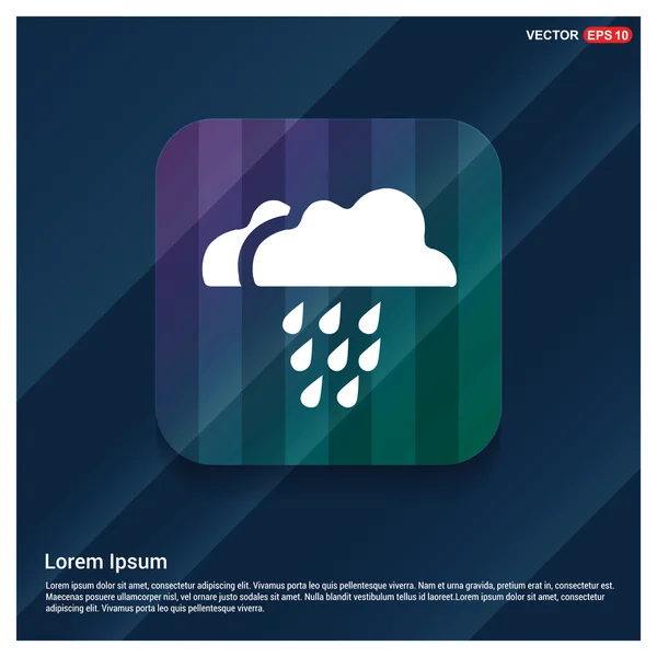 Icona nuvola pioggia — Vettoriale Stock