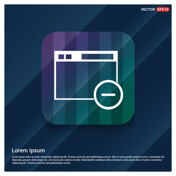 App venster interface pictogram — Stockvector