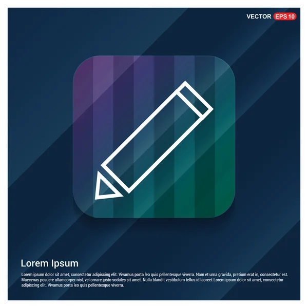 Icona a matita design piatto — Vettoriale Stock