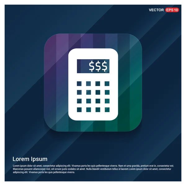 Ícone de calculadora de negócios — Vetor de Stock