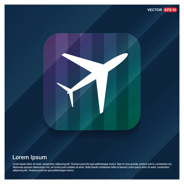 Icona segno aereo — Vettoriale Stock