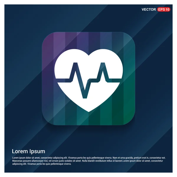 Heart Cardiogram Icon — Stock Vector