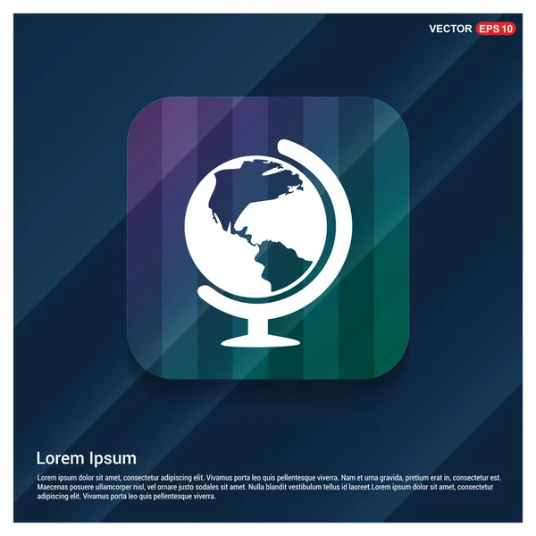 Web World Globe Icono — Archivo Imágenes Vectoriales