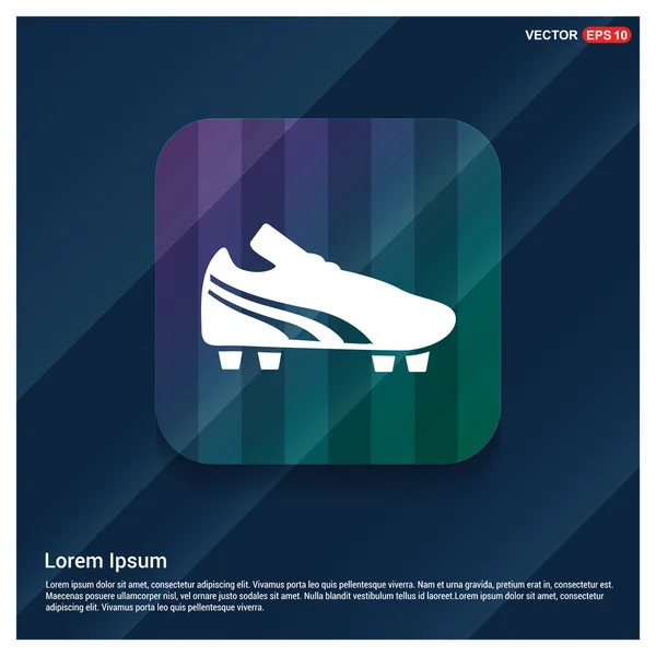 Fotboll boot ikonen — Stock vektor