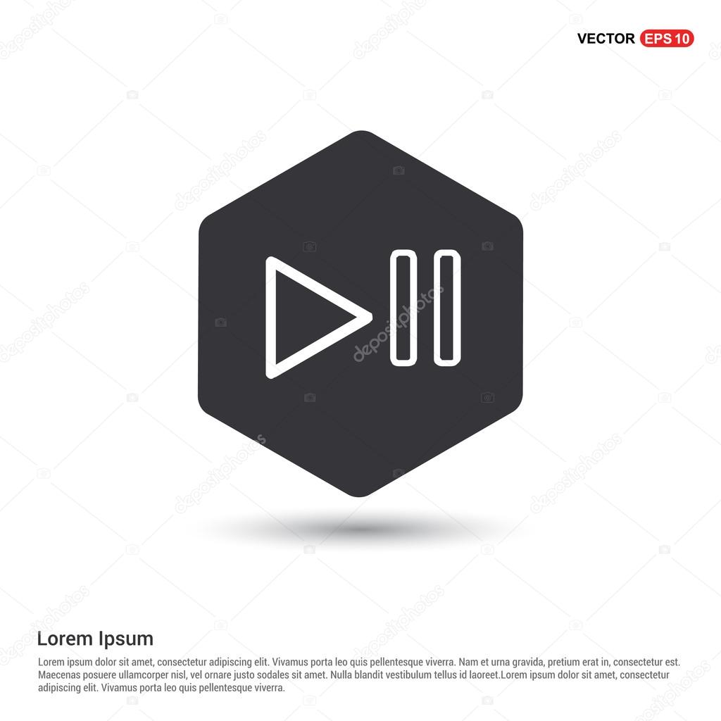 Pausa icono del botón del reproductor multimedia Vector de stock ...