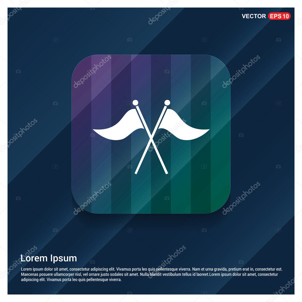 Golf flags logo icon. vector illustration