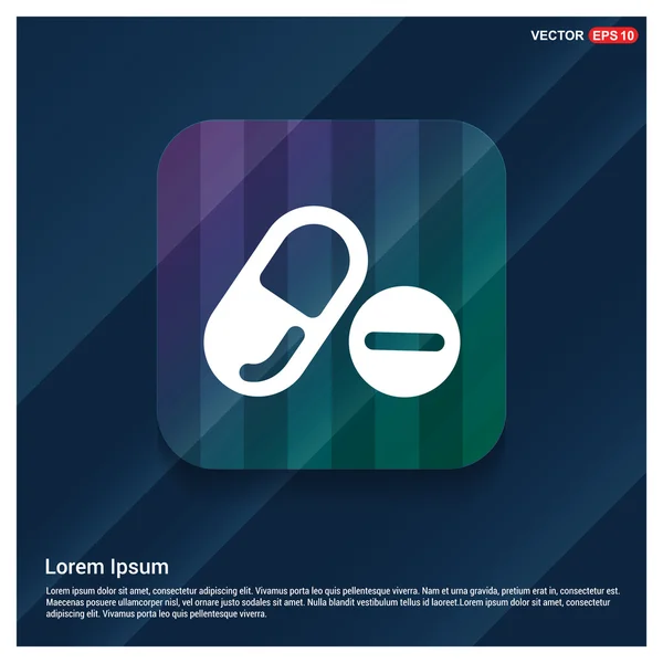 Medische pil en capsule pictogram — Stockvector