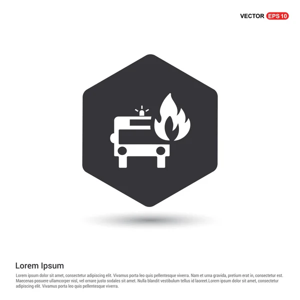 Icona camion vigili del fuoco — Vettoriale Stock