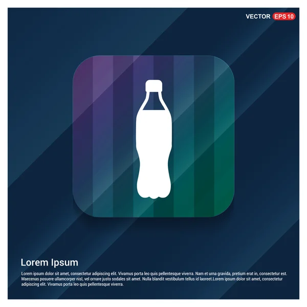 Ícone garrafa de plástico — Vetor de Stock