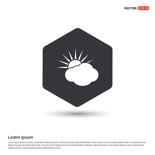 Zon en cloud weerpictogram — Stockvector