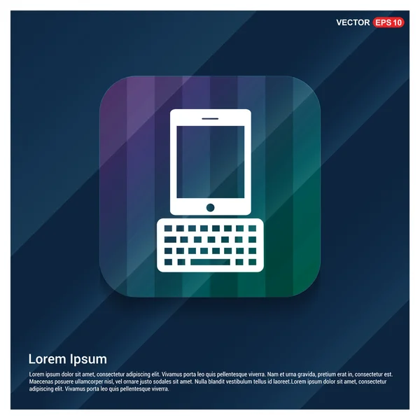 Tableta pc teclado aplicación icono — Archivo Imágenes Vectoriales