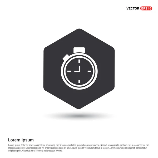 Ícone de aplicativo web relógio plano — Vetor de Stock