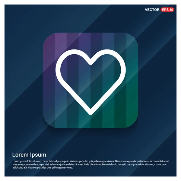 Corazón, icono favorito — Vector de stock
