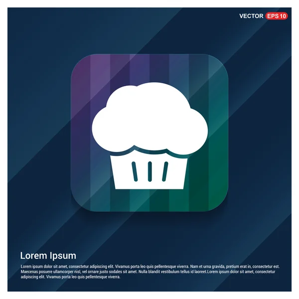 Cupcake muffin ikon — Stock Vector