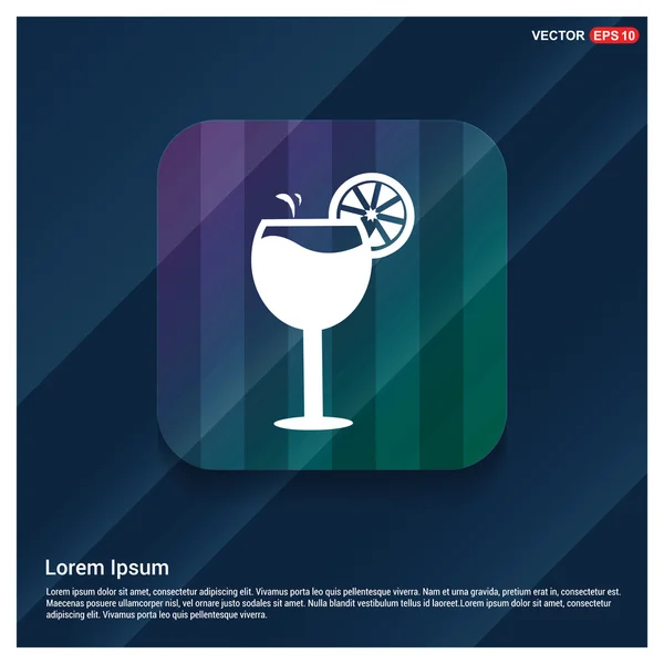 Cocktail drink icon — Stock Vector