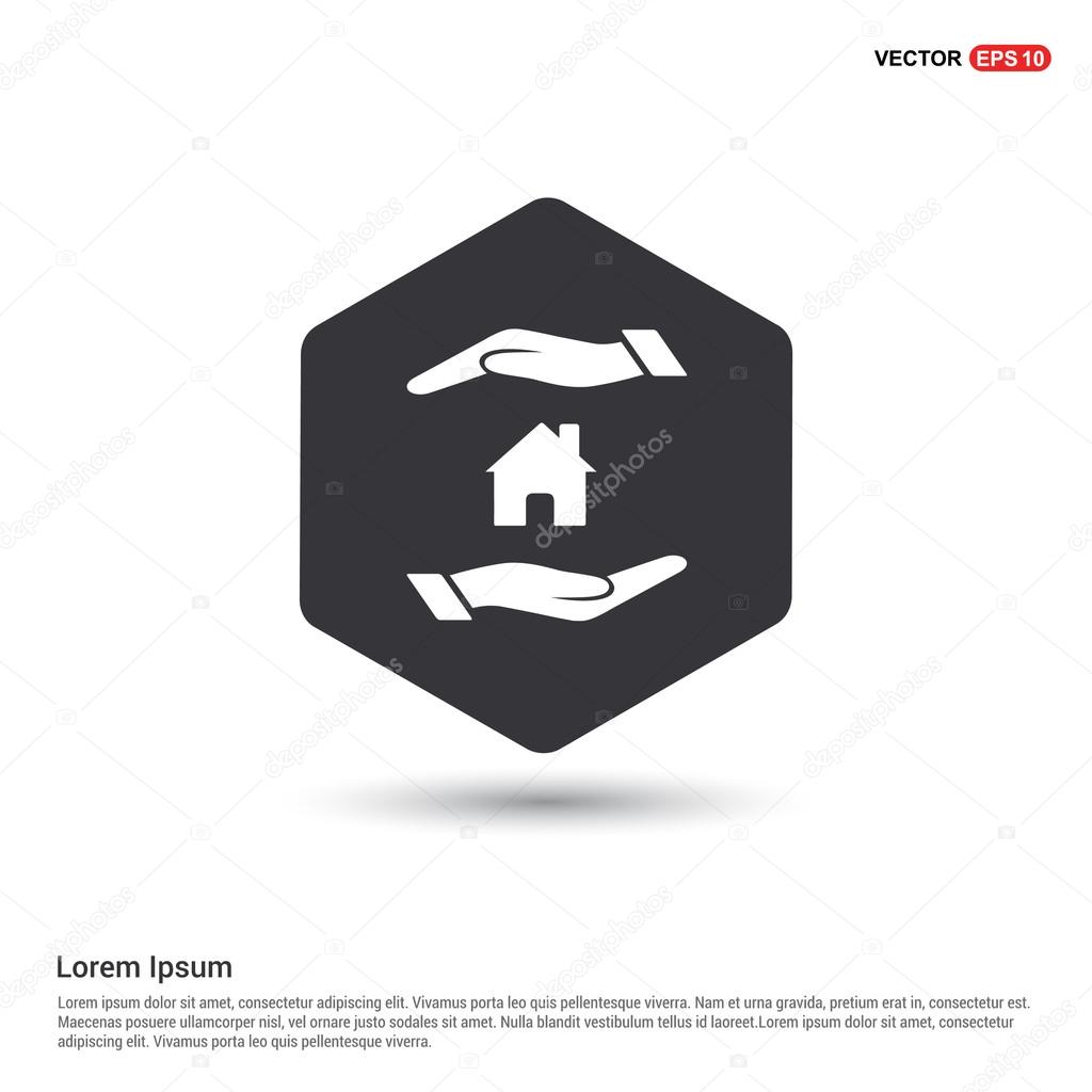 house in hands icon