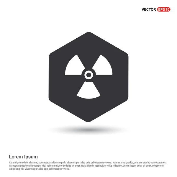 Icono de precaución radiactiva — Vector de stock