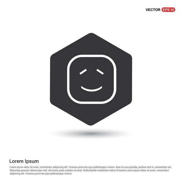 Faccina emoticon icona . — Vettoriale Stock