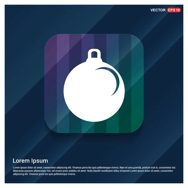 Karácsonyi ball ikon — Stock Vector