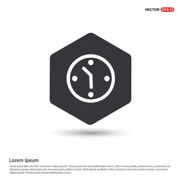 Płaski Zegar ikonę aplikacji sieci web — Wektor stockowy