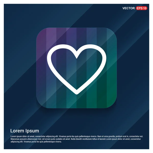 Web icono del corazón — Vector de stock