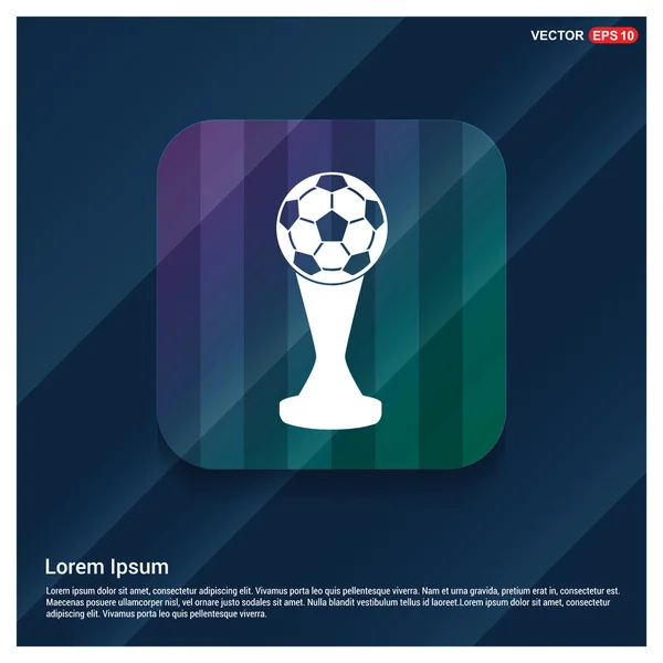 Voetbal kampioen cup pictogram. — Stockvector