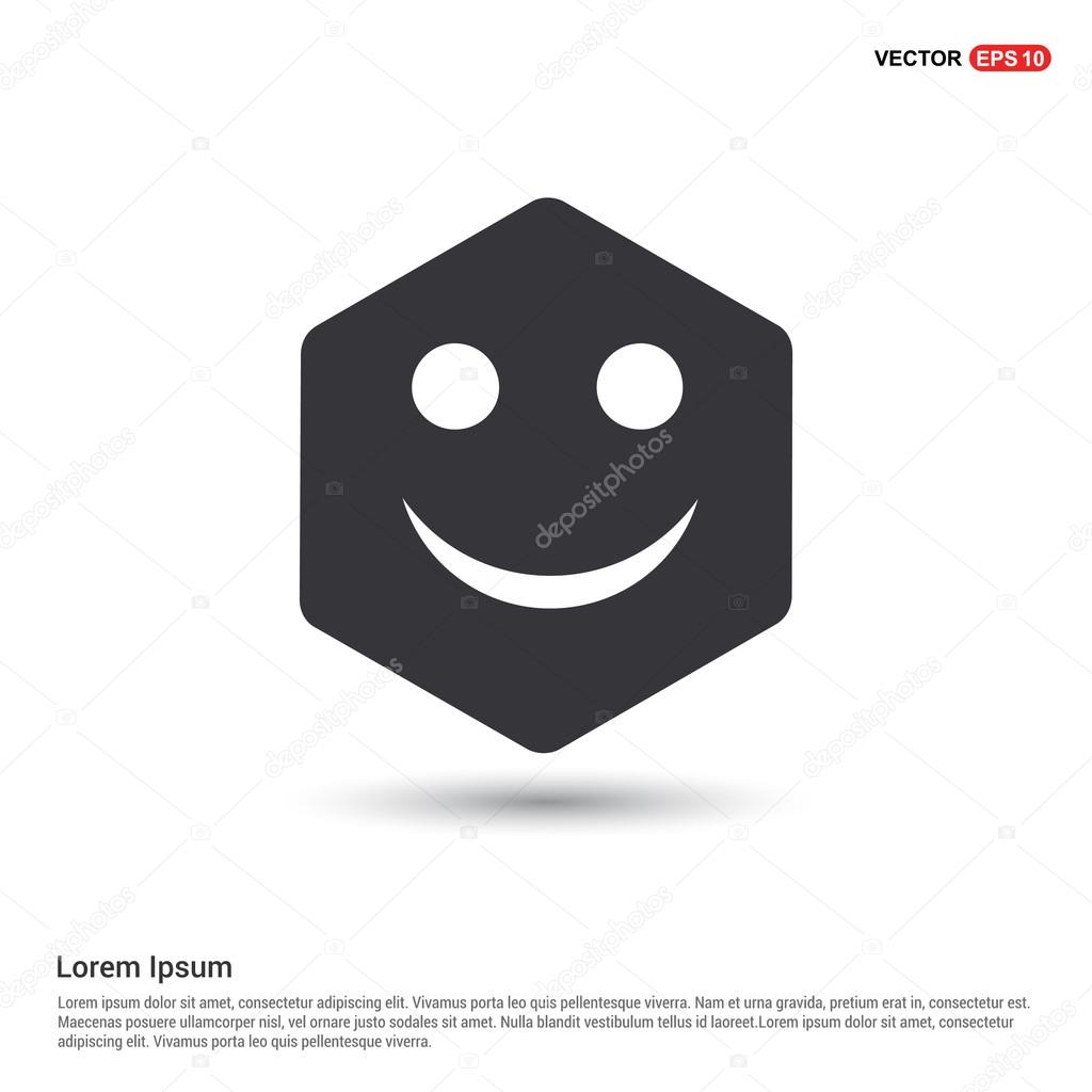 Face emoticon smile icon