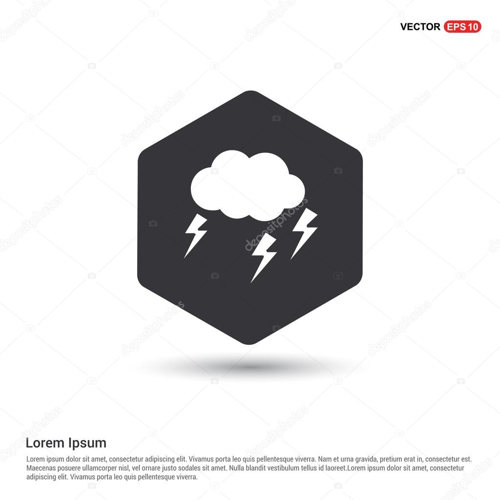 Thunder storm icon. vector illustration