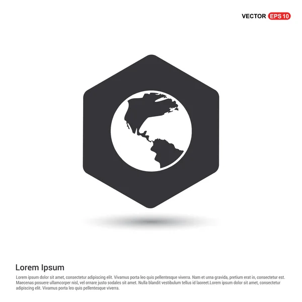 Web World Globe Icône — Image vectorielle
