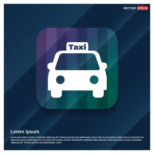 Icona auto taxi — Vettoriale Stock
