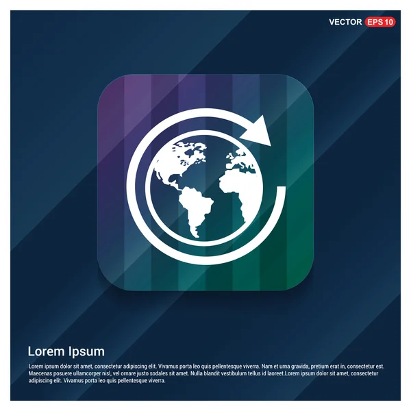 Világ földgömb ikon — Stock Vector