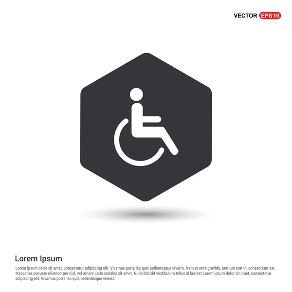 Disabled person icon. — Stock Vector