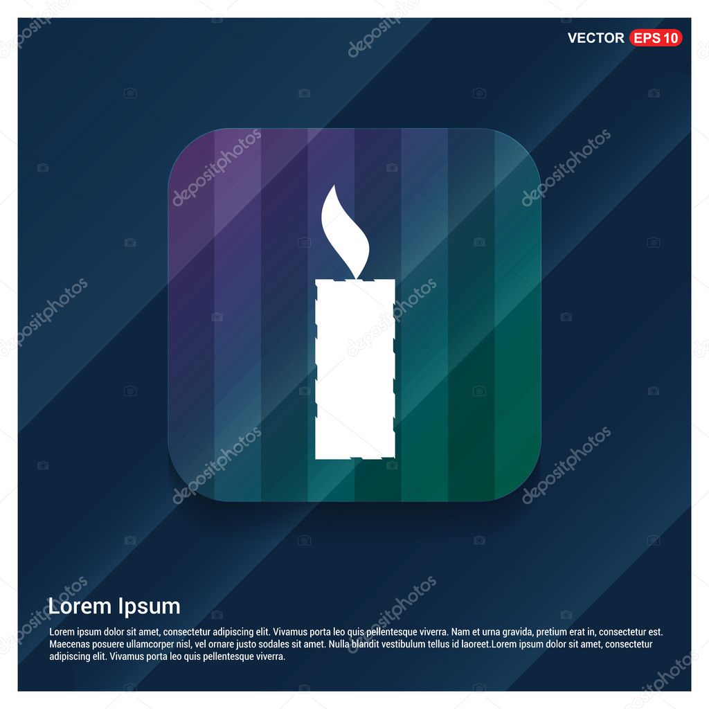 Christmas candle icon 