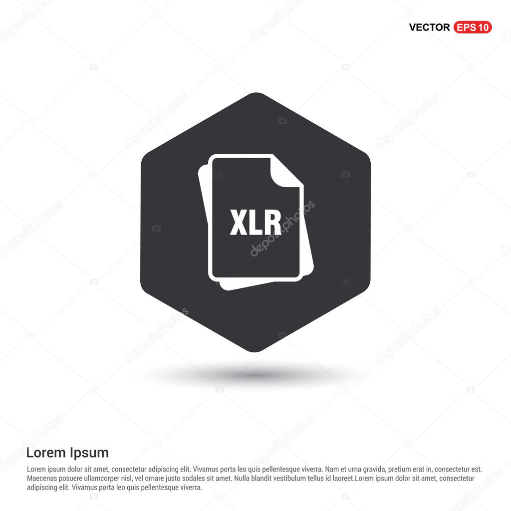 xlr file format icon stock vector ibrandify 126393864 xlr file format