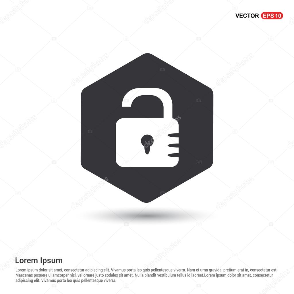 Web lock icon. Vector Illustration
