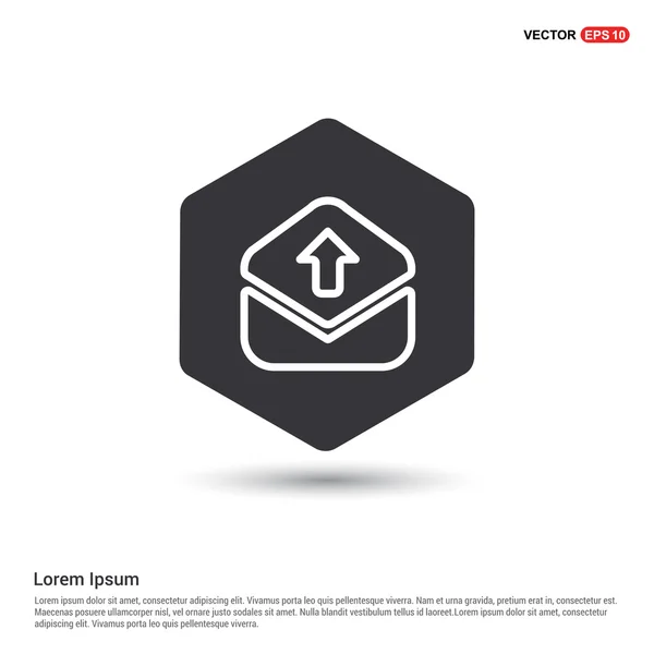 Enveloppe Icône Mail avec flèche vers le haut — Image vectorielle