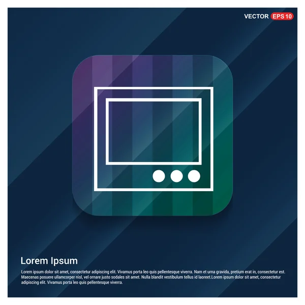 Web ikon Tv gomb — Stock Vector