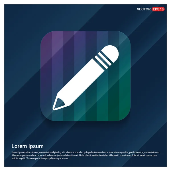 Ícone de lápis de design plano — Vetor de Stock