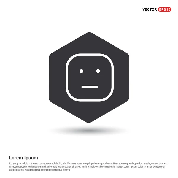 Faccina emoticon icona . — Vettoriale Stock