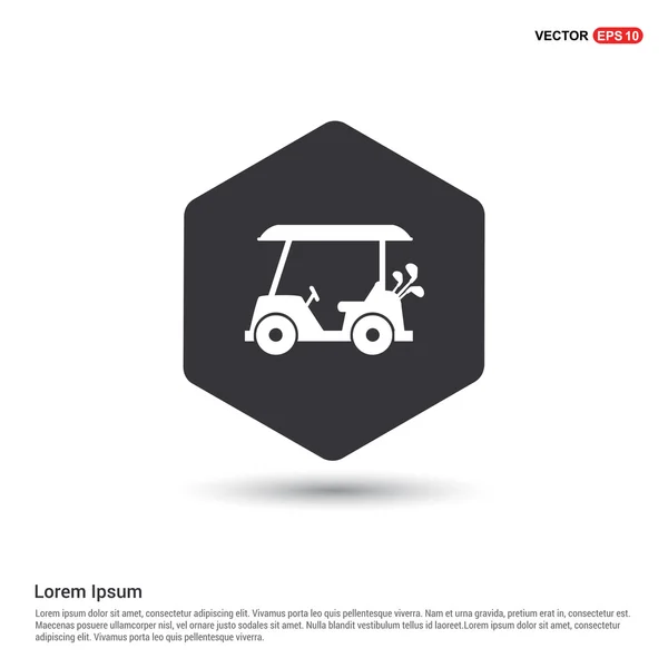 Golf cart ikonen — Stock vektor