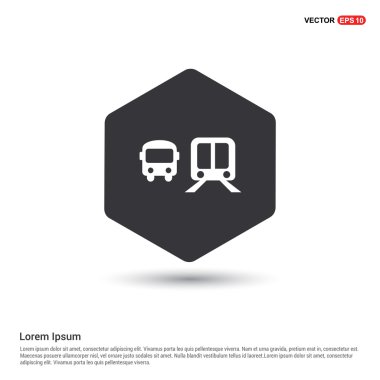otobüs ve tren simgesi